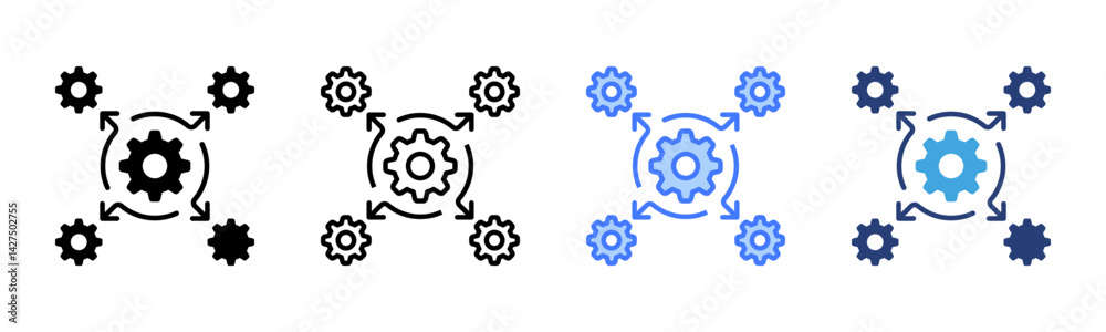 Poster Integration icon sheet multiple style collection