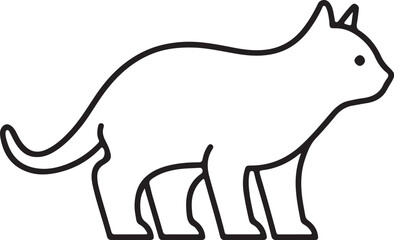 Cat   simple icon. Vector ICON all icon Viktor