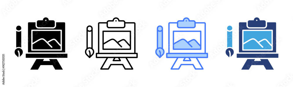 Poster artwork icon sheet multiple style collection