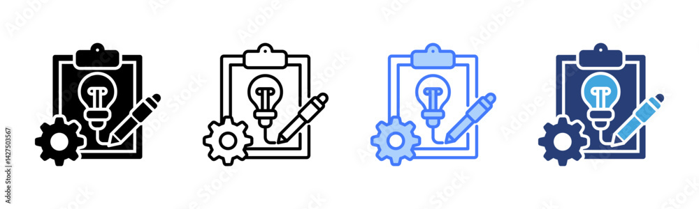 Poster Concept icon sheet multiple style collection
