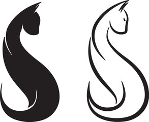 Cat   simple icon. Vector ICON all icon Viktor