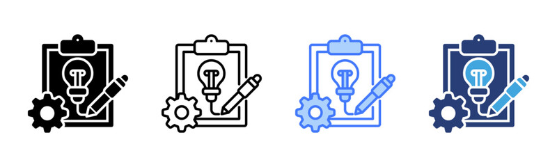 Concept icon sheet multiple style collection