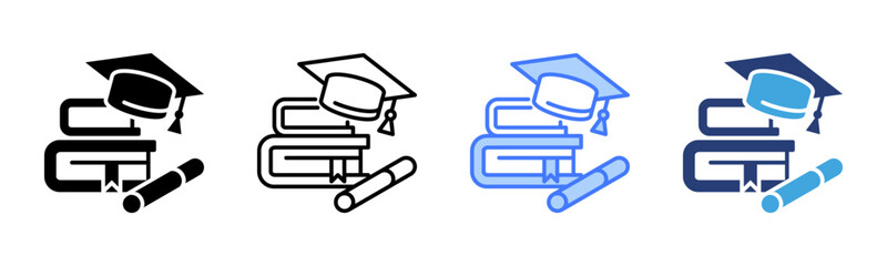 Education icon sheet multiple style collection