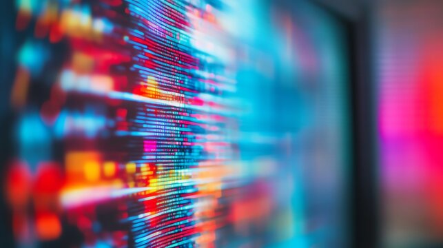Abstract Data Stream Visualization Showing Colorful Digital Information Flow Concept