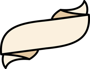 Heraldic Paper Roll Illustration Element