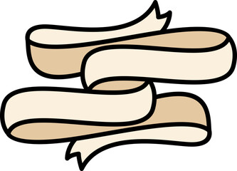 Heraldic Paper Roll Illustration Element