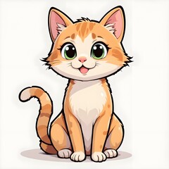 Cartoon illustration of a cat