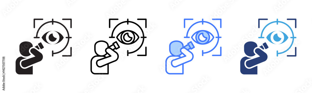 Poster vision icon sheet multiple style collection