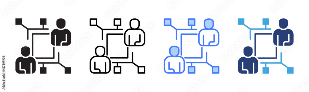 Poster Connection icon sheet multiple style collection