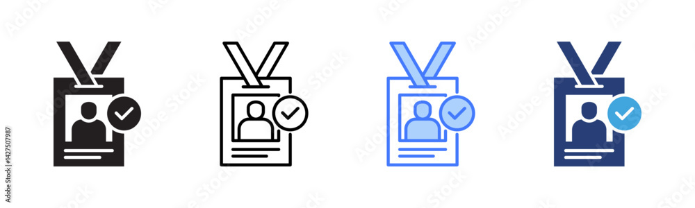 Poster profile icon sheet multiple style collection