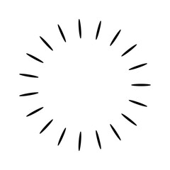 円形フレーム　集中線