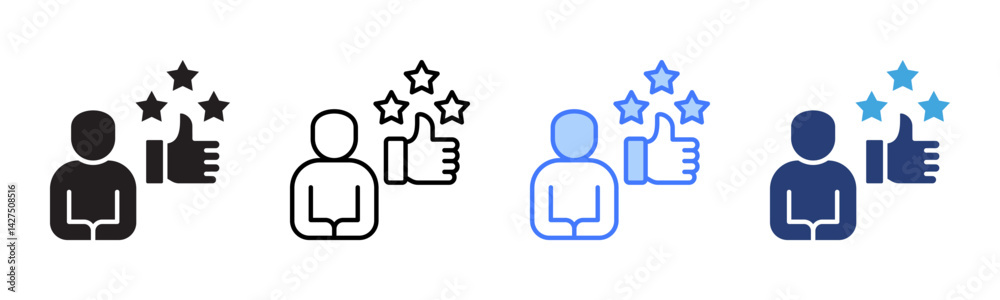 Poster Rating icon sheet multiple style collection
