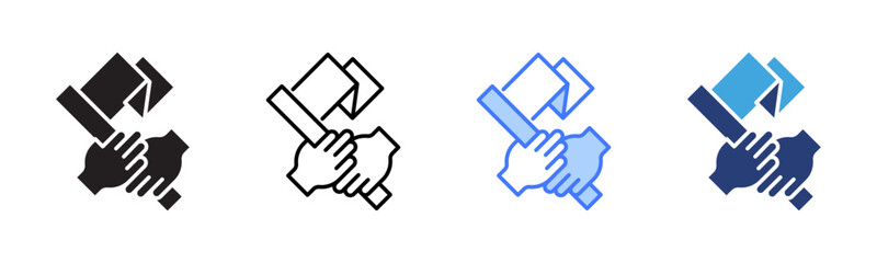 Flag icon sheet multiple style collection