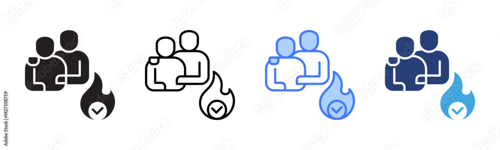 Poster motivate icon sheet multiple style collection