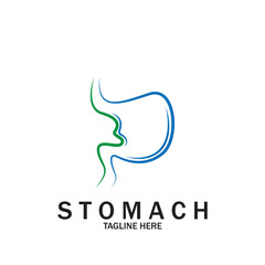 Stomach Logo vector illustration design creative Gastroenterology Healthy Logo element icon  Stomach healthcare icon vector template