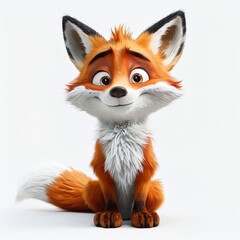 an AI Image Generator, Adorable Cartoon Fox Character