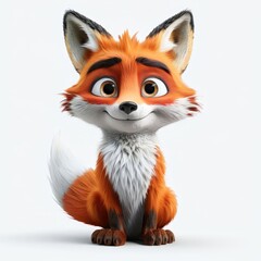 Obraz premium an AI Image Generator, Adorable Cartoon Fox Character