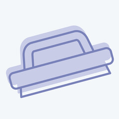 Icon Wood Trowel. related to Repair Tools symbol. two tone style. design editable