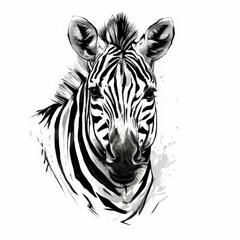 an AI Image Generator, Artistic Illustration of a Zebra