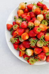 Fresh strawberry on white background