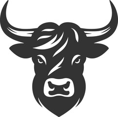 Silhouette of a cow head