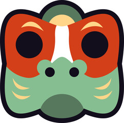 Scary Mask Illustration Element Set