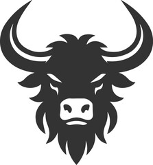 Silhouette of a cow head