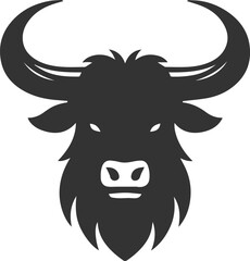 Silhouette of a cow head