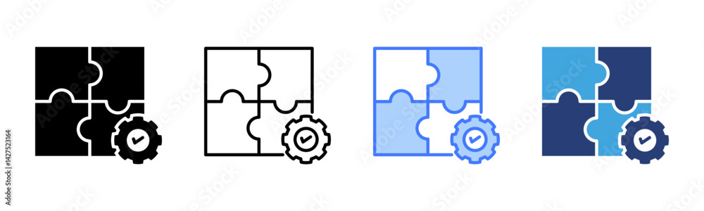Poster Complementary icon sheet multiple style collection