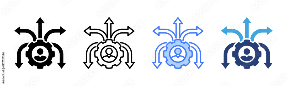 Poster Flexible icon sheet multiple style collection