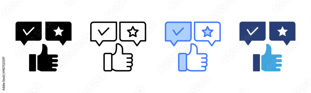 Aufkleber feedback icon sheet multiple style collection