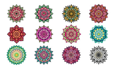 A set of mandala vectors