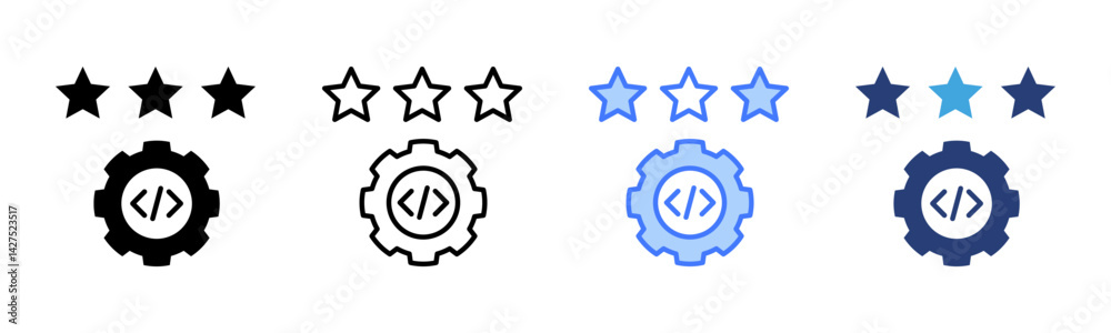 Aufkleber Feature icon sheet multiple style collection