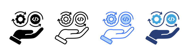 Continuous icon sheet multiple style collection