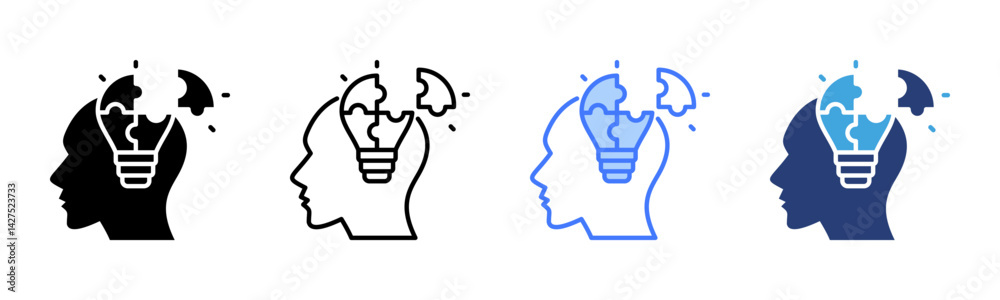 Poster Problem Solving icon sheet multiple style collection