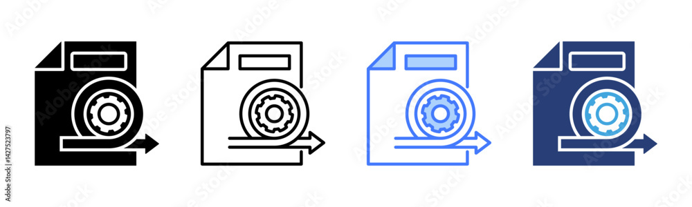 Poster Scrum icon sheet multiple style collection