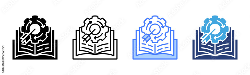 Poster Practice icon sheet multiple style collection