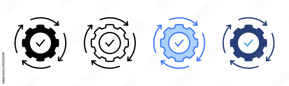 Poster Consistency icon sheet multiple style collection