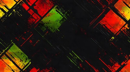 Obraz premium Vibrant, overlapping geometric shapes create a bold abstract pattern.