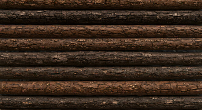 Wooden Log Wall Texture