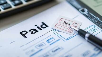 Invoice stamped "Paid" with digital payment transaction details.