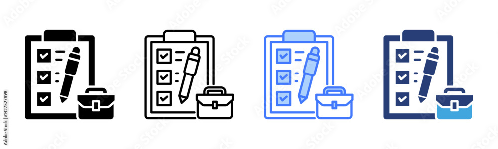 Poster Task icon sheet multiple style collection