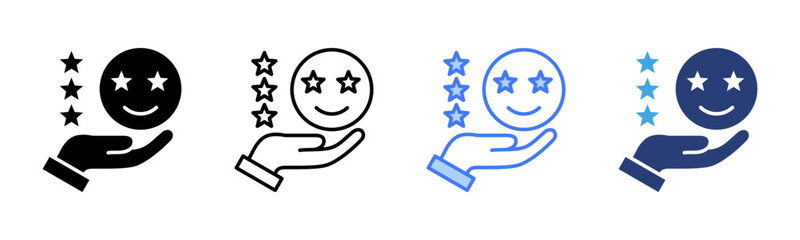 Satisfaction icon sheet multiple style collection