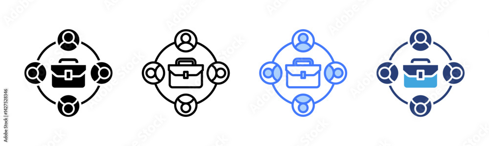 Poster Diversity icon sheet multiple style collection