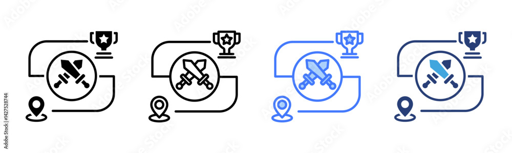 Poster Challenge icon sheet multiple style collection