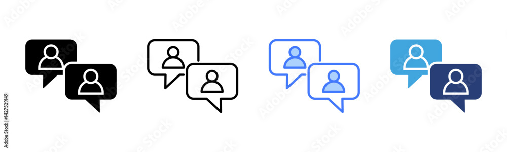 Poster Feedback icon sheet multiple style collection