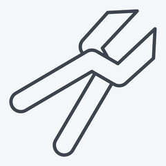 Fototapeta premium Icon Zinc Scissors. related to Repair Tools symbol. line style. design editable