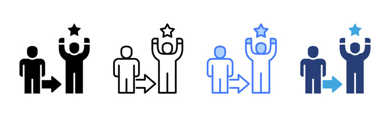 Succession Planning icon sheet multiple style collection