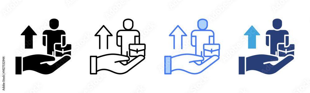 Poster Support icon sheet multiple style collection