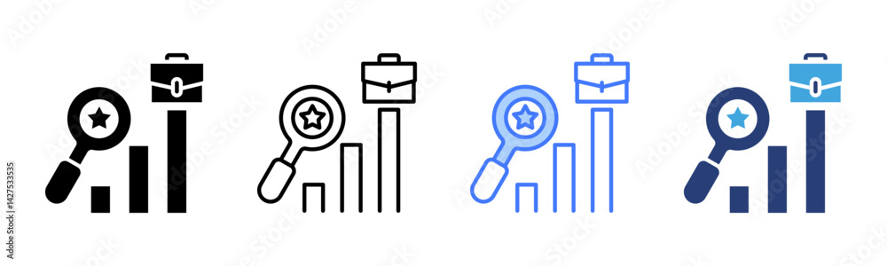 Poster recognition icon sheet multiple style collection